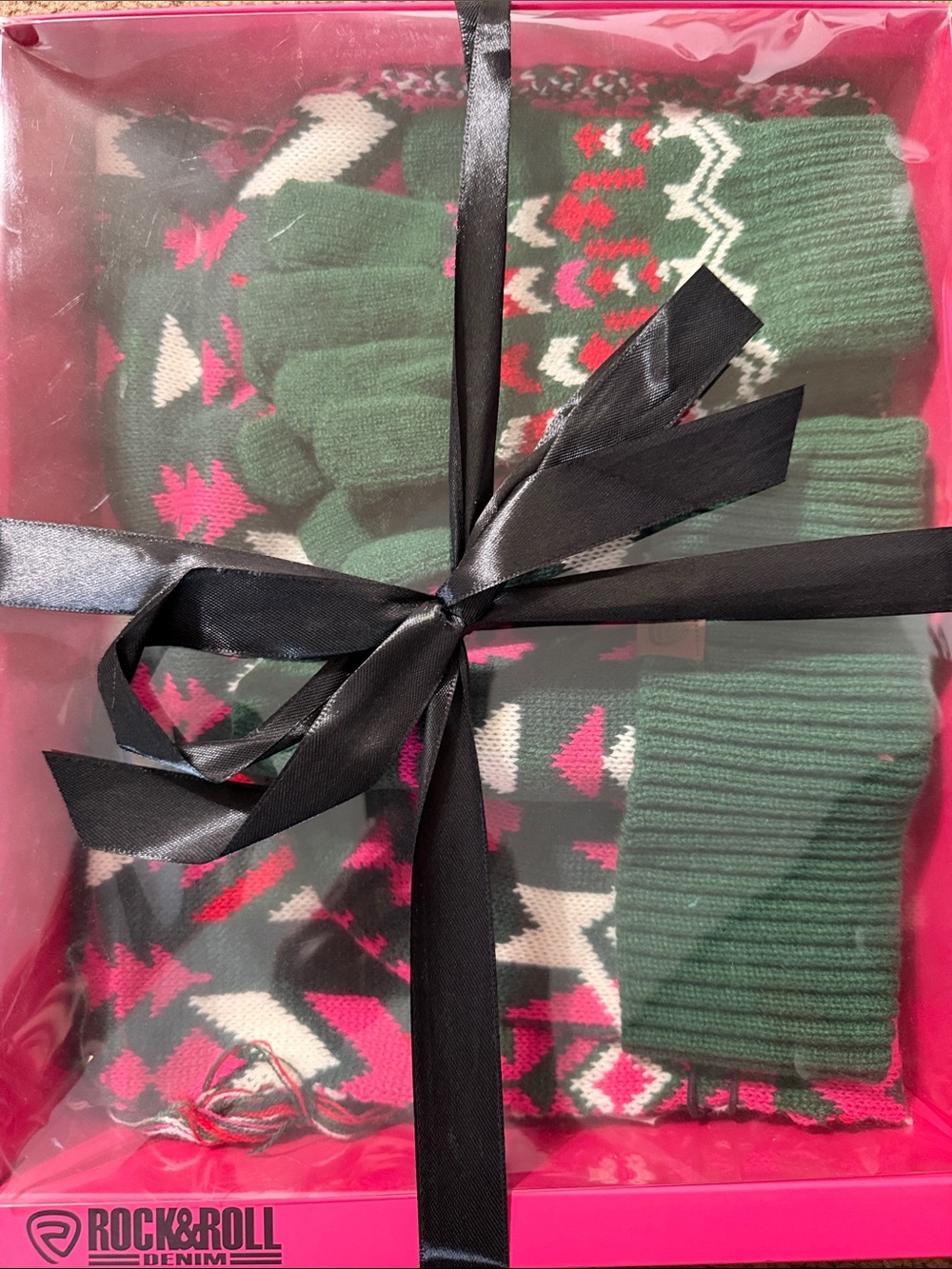 Rock & Roll Denim Aztec Scarf Gift Set - Picture 10 of 10